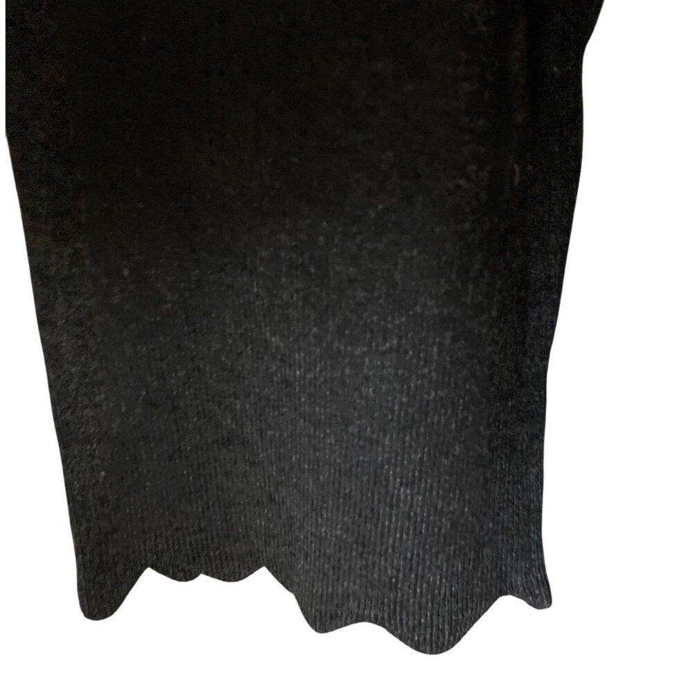 Philosophy Womens 3/4 Sleeve Dark Gray Waved Cut Sweater NWT Medium - Picture 2 of 7